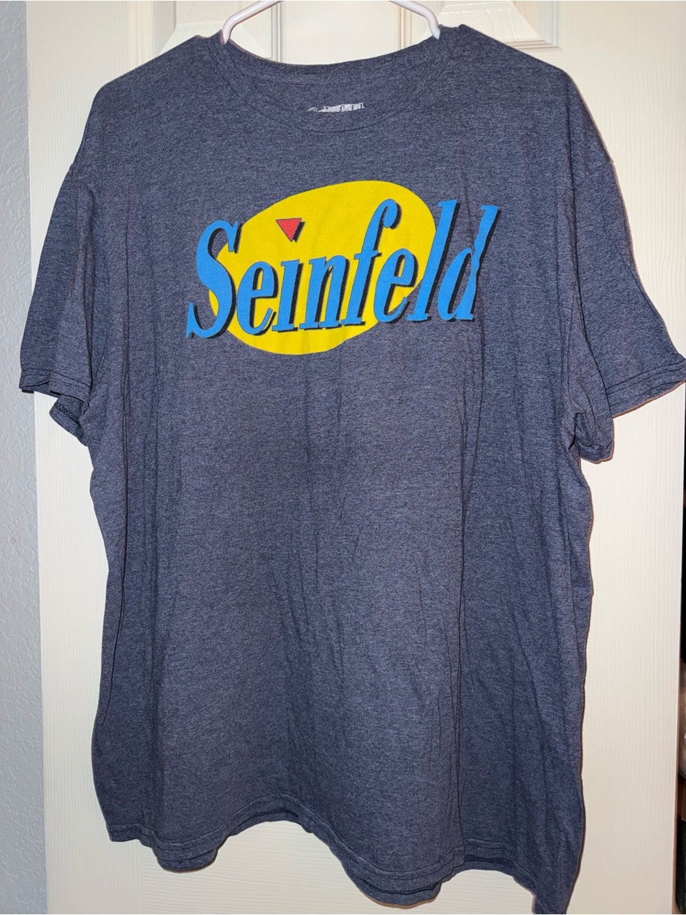 Ripple Junction Seinfeld Logo Tee - Navy, Yellow, Blue